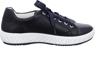 Ara Blauwe Wijde Pasvorm Dames Sneaker - Dames - Sneakers - Blauw - 38 1/2 EU - Leer - Schoenen
