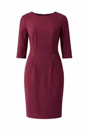 M&oacute;veis Conquista Elegante, getailleerde midi-jurk met 3/4 mouwen en een aansluitende pasvorm