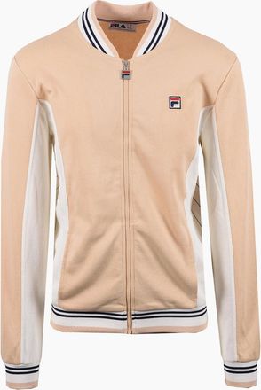 Fila Mens FILA SETTANTA TRACK JACKET BEIGE/GARDENIA/FILA NAVY - Size: 38