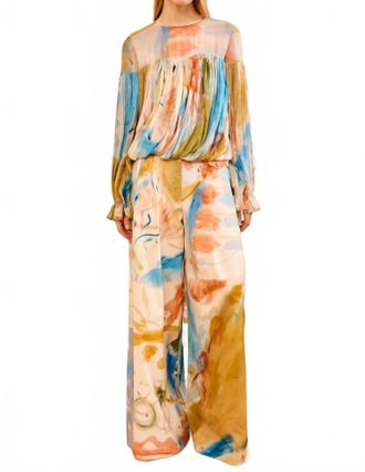 Ulla Johnson Pearl Silk Blouse In Western Dream
