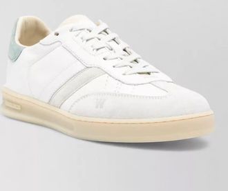 Woolrich leather logo print low-top sneakers