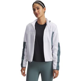 Under Armour Velociti Pro-jas met capuchon voor dames, nauwsluitend model (Wit)