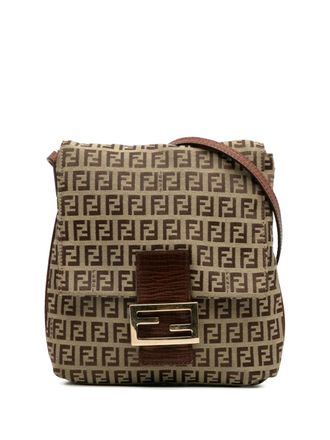 Fendi 2000-2010 Zucchino Canvas crossbody bag - women - Canvas/Calf Leather - One Size - Brown