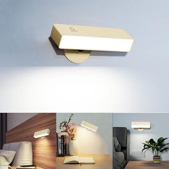 OEM Aplique Led De Pared Para Interiores, Inal&aacute;mbrico, Regulable, Con Control T&aacute;ctil, Brillo Ajustable, Rotaci&oacute;n De 360&deg;, Funciona Con Pilas. Aplique Led 