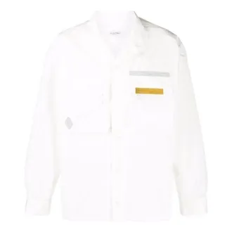 A-Cold-Wall* Logo Detailed Buttoned Shirt White ACWMSH048-WHITE