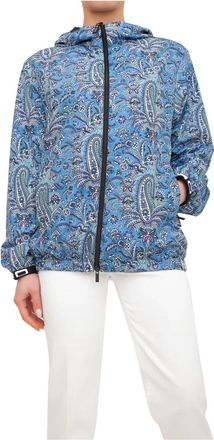 Etro Road Jacket - Dames - Zomerjassen - Blauw - M - Polyester - Jassen
