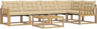 vidaXL Conjunto De Sof&aacute;s De Exterior 6 Uds. Y Beige Vidaxl