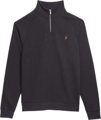 Farah Heren Quarter Zip Sweatshirt (Zwart)