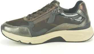 Gabor Schoenen, Dames, Veelkleurig, 35 EU, Bruin combi Runner N.+tiret