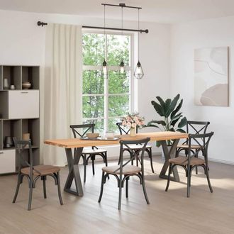 Berkfield Home Modern Dining Table Legs 2 pcs Anthracite 50x(72-73.3) cm Steel in Dark Grey