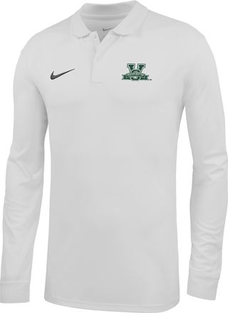 Nike Mens College (Mississippi Valley State University) Dri-FIT Long-Sleeve Polo in White | ZM04PYMVSU26-WHT