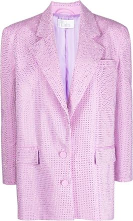 Giuseppe Di Morabito crystal-embellishment cotton-blend blazer - women - Cotton/Elastane/Polyamide/PBT Elite/Acetate - 38 - Pink