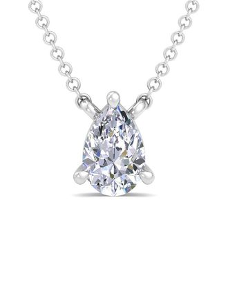 SuperJeweler Superjeweler Silver 0.50 Ct. Tw. Lab-Grown Diamond Necklace