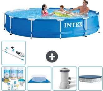 Intex Piscina Con Estructura Redonda - 366x76 Cm - 7-piezas S20433