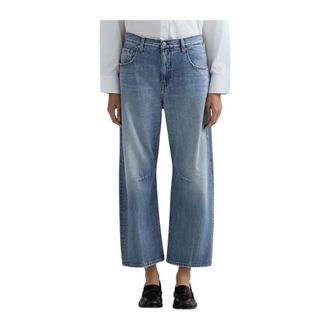 Replay Janie Barrel-Fit Jeans - female - Replay - Cropped Jeans - Blue - W25 L28 - Jeans
