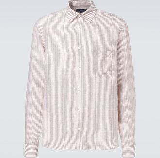 Frescobol Carioca Camicia Telles in lino a righe