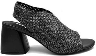 Jeannot Sandalo spuntato - Dames - Sandalen met hakken - Zwart - 36 EU - Leer - Schoenen