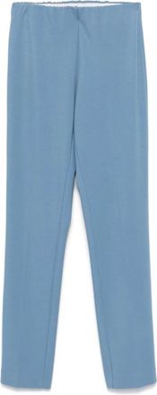 Le Tricot Perugia Blauwe Stretch Plooi Broek - Dames - Sweatpants - Blauw - 3XL - Broeken