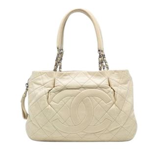 Chanel Pre-owned Handbags, female, White, Size: ONE SIZE Pre-owned Vintage Leather Handbag