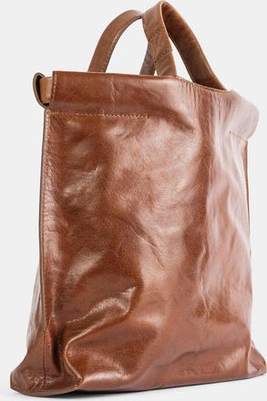 Serax Womens Shopper S Tumbled Cognac Brown Hand Bags