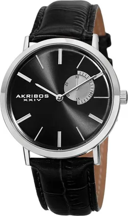 Akribos XXIV Akribos Xxiv Mens Leather Watch