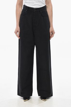Balenciaga Jeans Palazzo in Cotone con Passanti 29cm Balenciaga