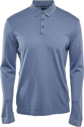 BOSS Poloshirt met lange mouwen - Blauw