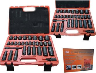 Trade Shop Trade Shop - Bussole Boccole Per Pistola Avvitatore Pneumatico Set Kit 32pz 1/2 Mig-2044