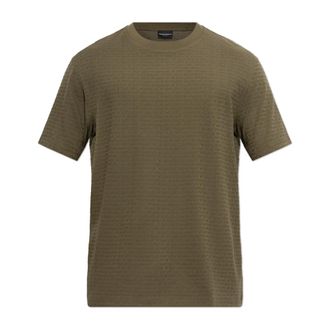 Emporio Armani Monogram T-shirt - Heren - T-shirts - Groen - XL - Katoen - Tops