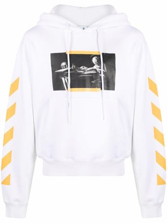 Off-white Caravaggio painting Diag-stripe hoodie - men - Cotton - S