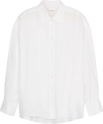 Closed Cape Shirt - Dames - Overhemden - Wit - M - Overhemden
