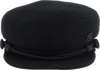 Maison Michel Accessoires, Dames, Zwart, S, Katoen, New Abby Sailor Hat