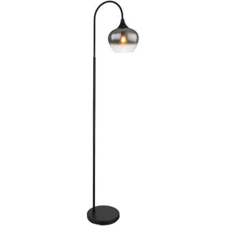 Globo Lighting Lámpara de pie - Maxy - negro - vidrio vidrio ahumado - - Globo
