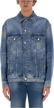 Dolce & Gabbana Giubbotto - Heren - Spijkerjassen - Blauw - XL - Denim - Jassen