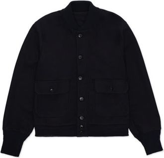 Fortela Cruiser Wool Bomber Jacket in Blue at Nordstrom, Size 48 Eu