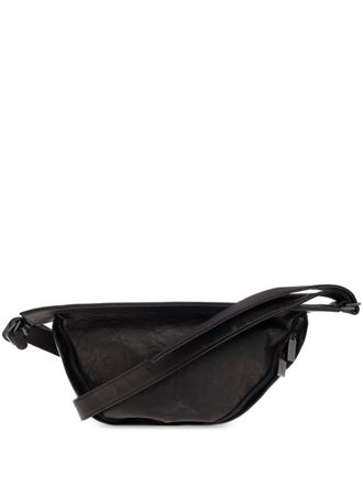 Yohji Yamamoto leather messenger bag - Black