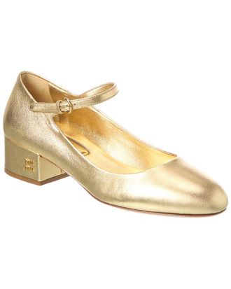 Miu Miu Logo Leather Pump