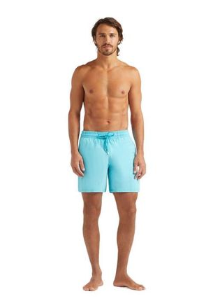 Vilebrequin Mens Ronde Des Tortues Aqua Reactive Swim Shorts in Bora Bora at Nordstrom, Size Medium