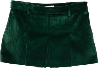 Miu Miu Pleated Corduroy Skirt