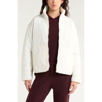 Zella Quilted Packable Jacket in Ivory Egret at Nordstrom Rack, Size Xx-Large