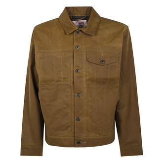 Filson Tin Cloth Short Lined Cruiser Jacket - - Jackets - Uomo - Marrone - 2XL