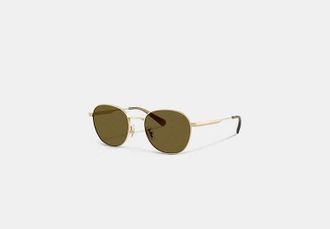 Coach Metal Hangtag Round Sunglasses