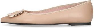 Pretty Ballerinas Pointed Toe Buckle Ballet Flat in Caramel at Nordstrom, Size 39.5