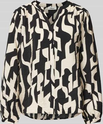 s.Oliver Red Label Relaxed Fit Langarmbluse aus Viskose-Mix mit Tunika-Ausschnitt in Black, Gr&ouml;&szlig;e 34