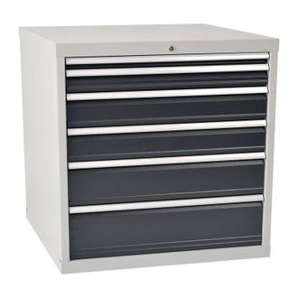 OEM Armario De Cajones A1019xl1005xf736mm Gris Claro / Gris Antracita 6 Cajones, Extensi&oacute;n Completa