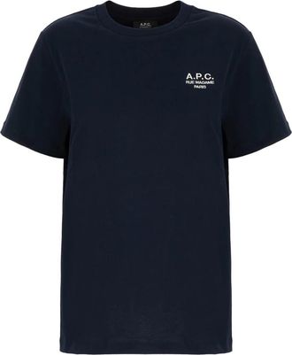 A.P.C. Katoenen T-shirt - Dames - T-shirts - Blauw - L - Katoen - Tops
