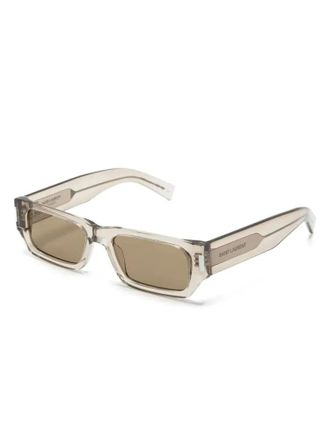 Saint Laurent Eyewear SL660004 Rectangle-Frame Sunglasses - Beige