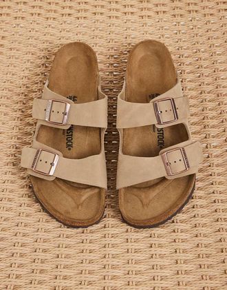 Birkenstock Arizona - Sandali in pelle oliata marrone tabacco