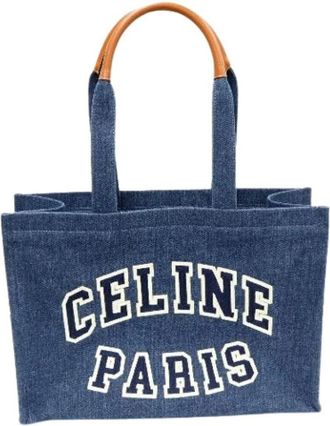 Celine Pre-owned Denim Schoudertas - Dames - Vintage Shopper - Blauw - ONE Size - Denim - Vintage