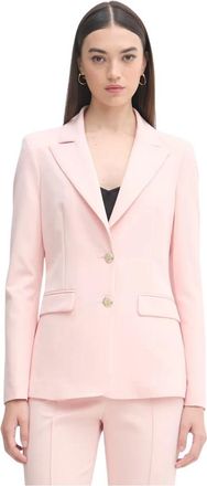 Gaud&igrave; Jassen, Dames, Roze, S, Leer, Single-Breasted Blazer